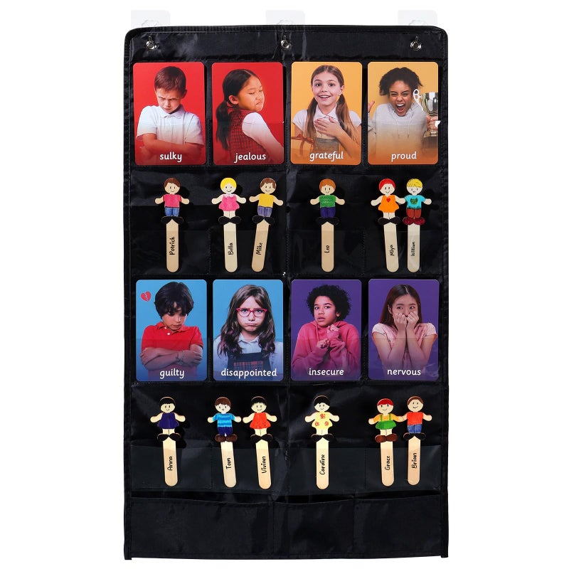 MEROCO Emotion Cards for Kids Aba Therapy Materials Autism Social Emotional Learning Activities Emotions Flash Cards with Feelings Chart Calm Down Corner Supplies Speech Therapy Materials for Toddlers - Image 3